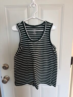 Green and White Nursing Tank
